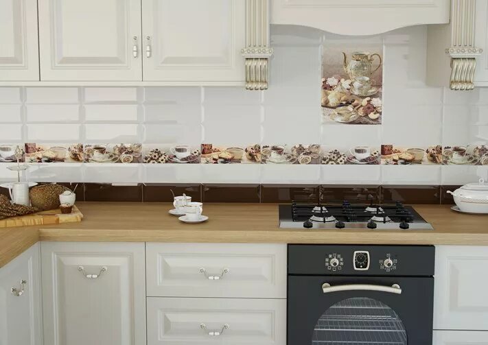 Кухонный плитка фото D?COR DULCINEA BISCUIT декор 10х30 см D?COR DULCINEA BISCUIT декор 10х30 см(560 