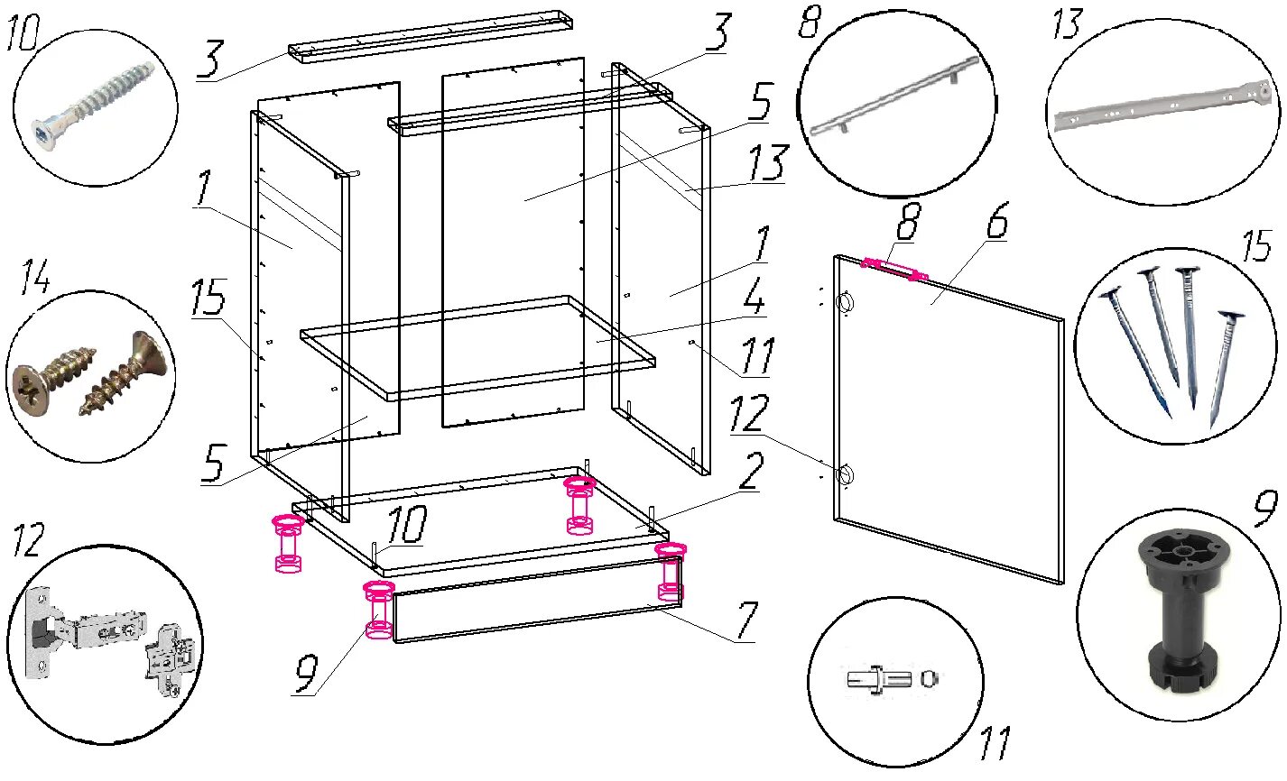 Кухонный шкаф инструкция по сборке Сборка кухонного шкафа