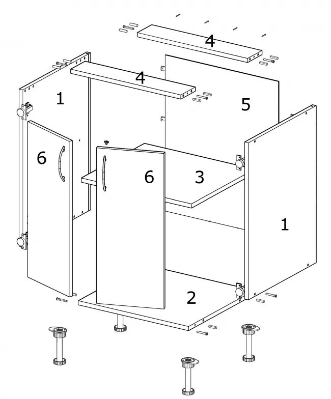 Кухонный шкаф инструкция по сборке Инструкция по сборке шкафа-стола кухонного ШЛ(60/2;80/2) Мебельный магазин "Мебе