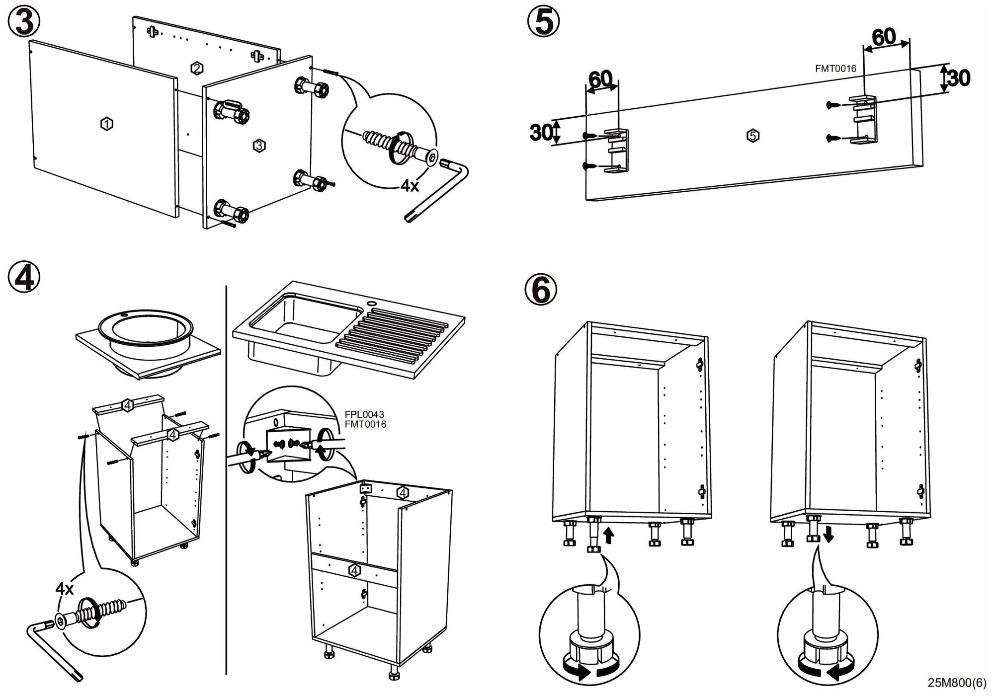Кухонный шкаф инструкция по сборке Шкаф кухонный напольный 80 см. под мойку (Брауни ШНМ 800) - Шкафы - купить по вы