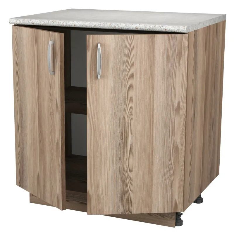 Кухонный шкаф напольный фото Шкаф напольный "Дуб шато Аква" 85.4х80 см, ЛДСП, цвет дуб - купить в Алматы по ц