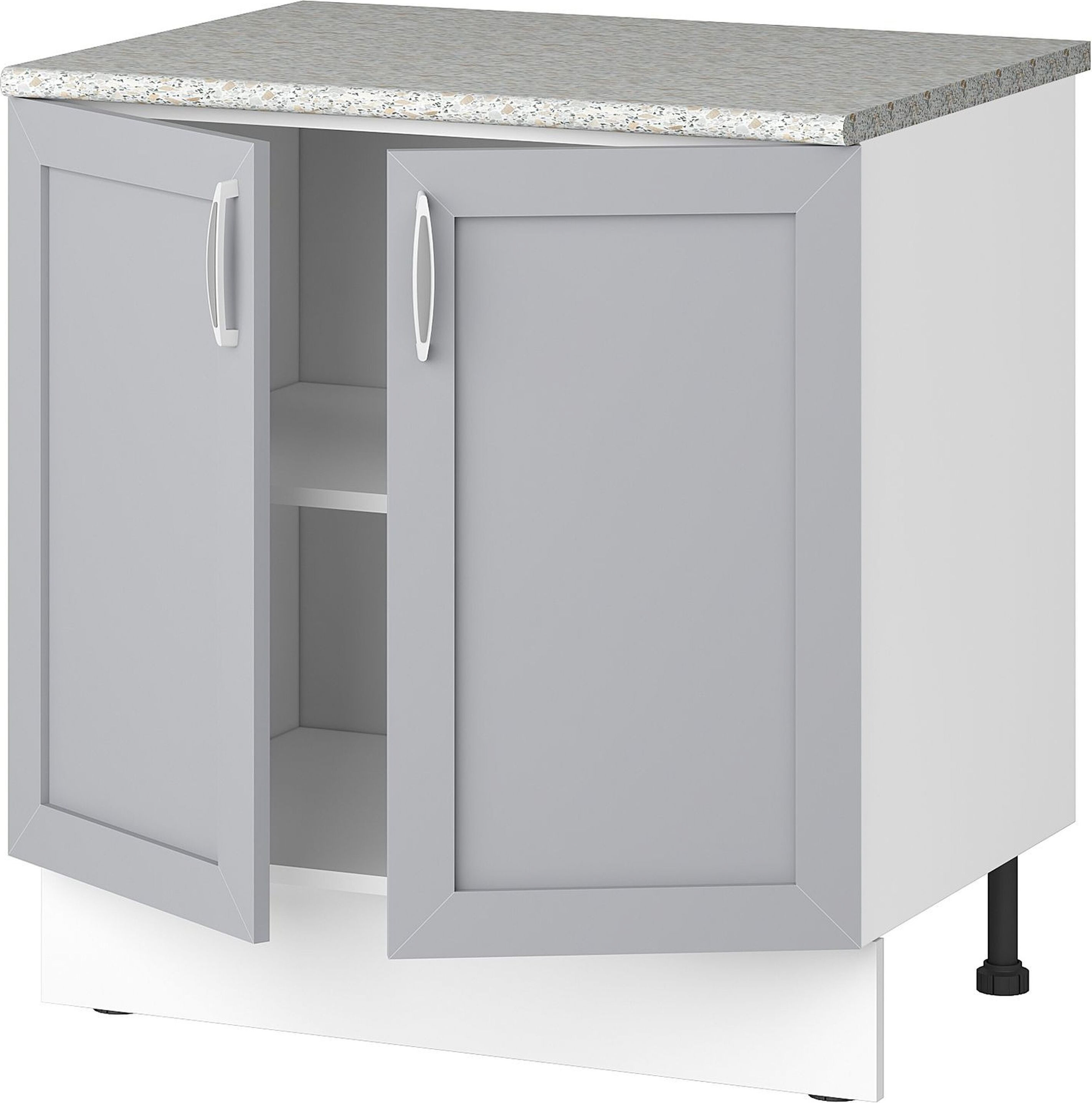 Кухонный шкаф напольный фото Шкаф напольный Сапфир 85,2х80 см ДСП голубой - купить по цене 2529 руб. в Москве