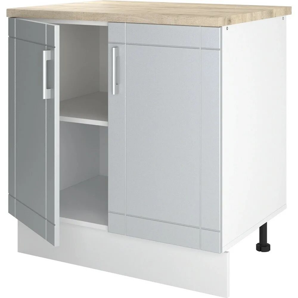 Кухонный шкаф напольный фото Шкаф напольный для кухни Тортора 80x86x60 см, алюминиевые ручки купить в Санкт-П