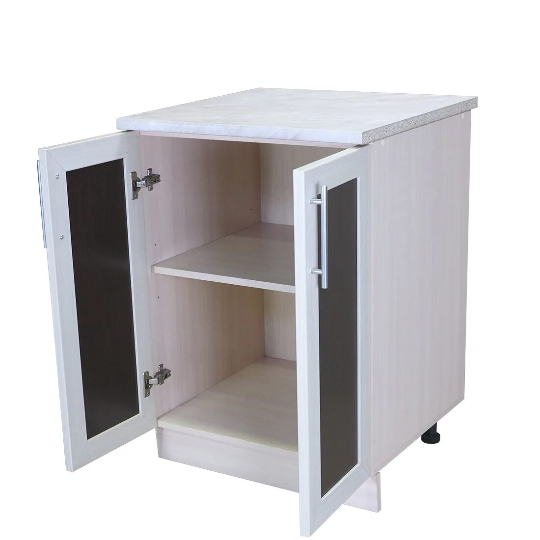 Кухонный шкаф напольный фото Кухонный шкаф напольный шарм-дизайн евро 60 см вяз пластиковые (белый) купить в 