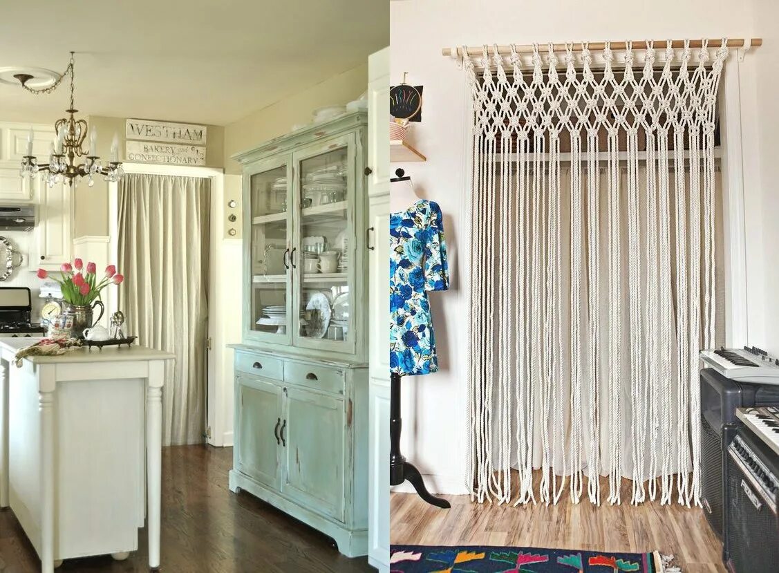 Кухонный шкаф со шторкой вместо двери фото Вместо двери на кухню фото Molot-Club.ru