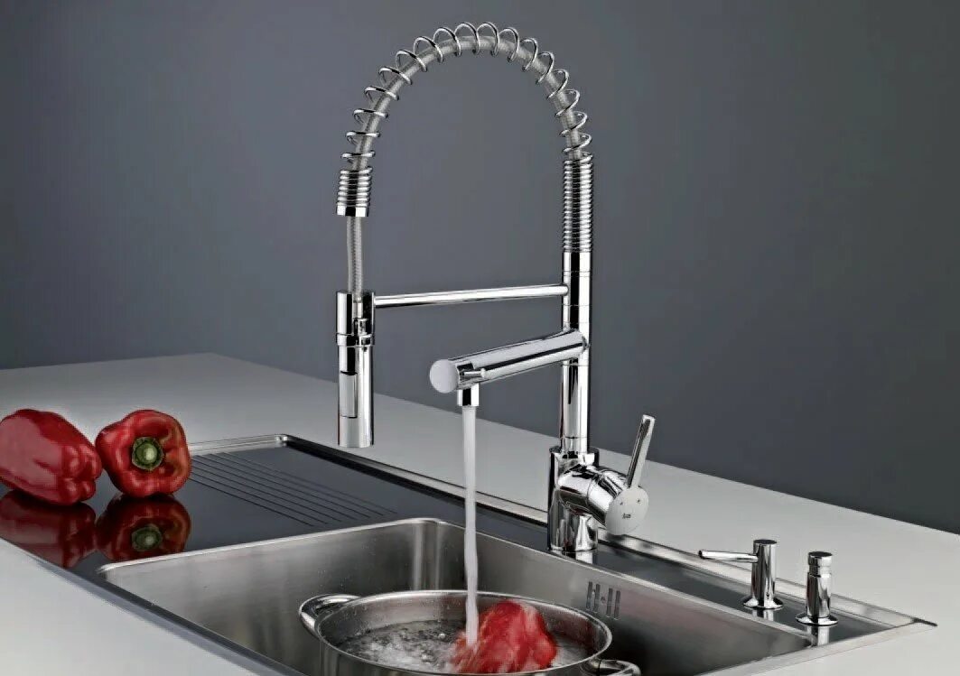 Кухонный смеситель фото цена Teka ARES 239991200 Смеситель для мойки, в магазине сантехники Сантехмаг.Ру