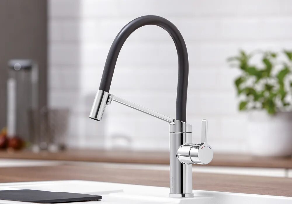 Кухонный смеситель фото цена Смеситель для кухни Blanco BLANCO VIU-S 524813 хром по цене от 17280 рублей купи