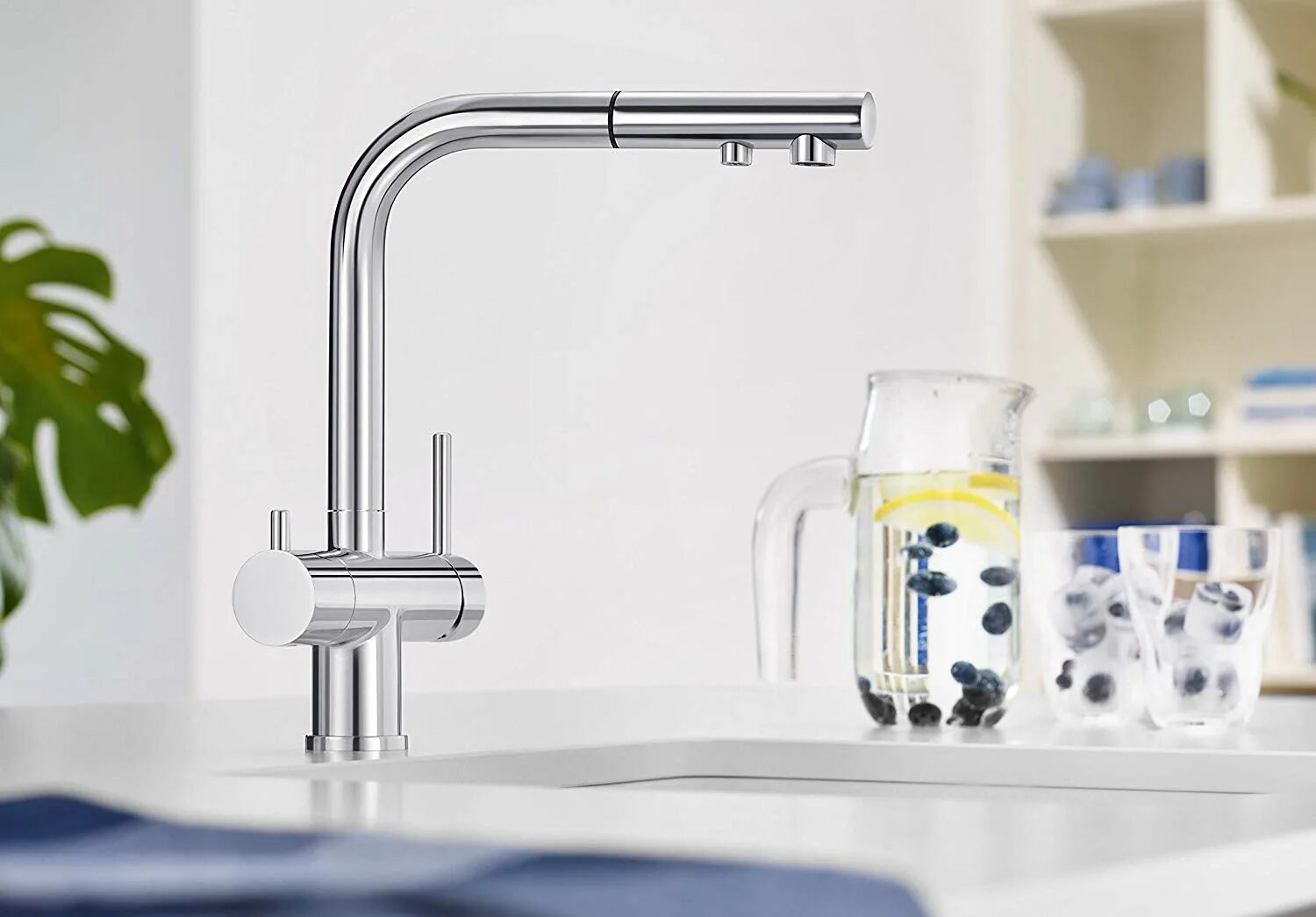 Кухонный смеситель с подключением питьевой воды Кухонный смеситель Blanco Fontas-S II хром 525198 - Купить *Цена