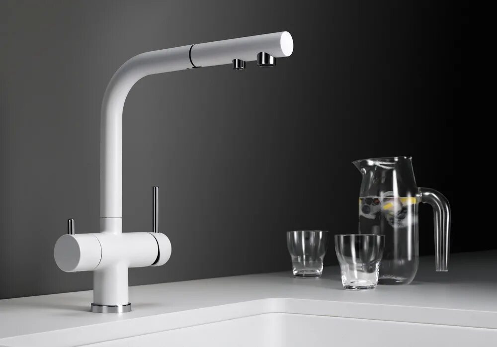 Кухонный смеситель с подключением питьевой воды Смеситель для кухни Blanco BLANCO FONTAS-S II 525208 жемчужный по цене от 32500 