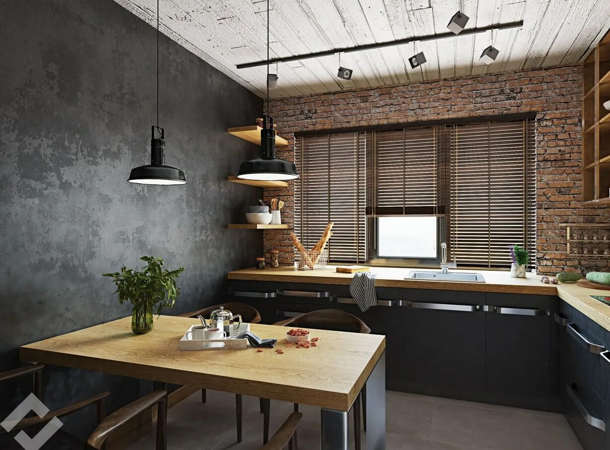 Кухонный стиль лофт Кухня в стиле лофт: 57 современных идей с фото интерьера