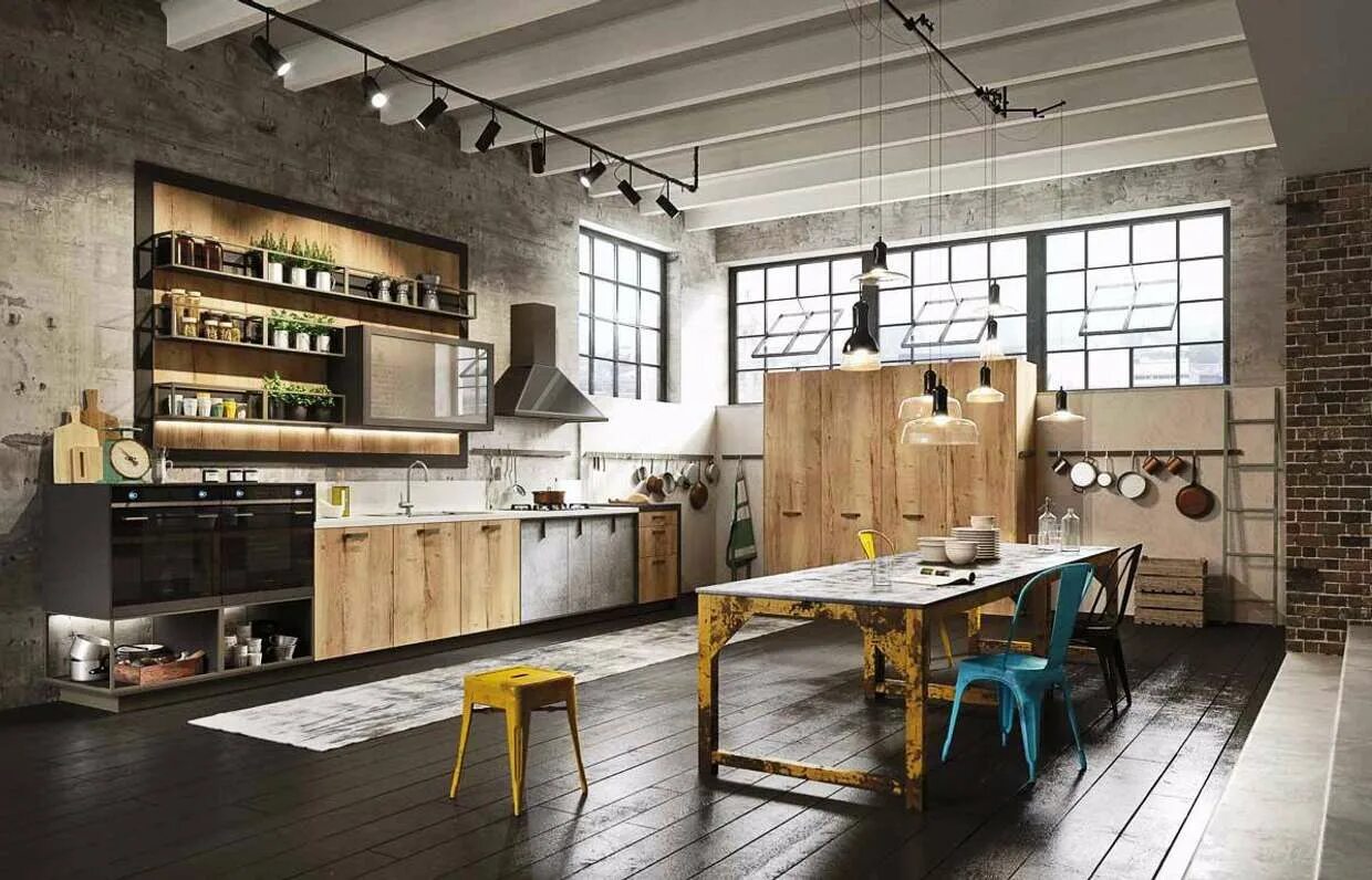 Кухонный стиль лофт Интерьер в стиле лофт: тренд для больших и маленьких квартир - INMYROOM