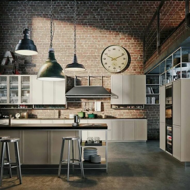 Кухонный стиль лофт http://industrialdecorspaces.com/industrial-kitchen-decor-for-a-functional-space