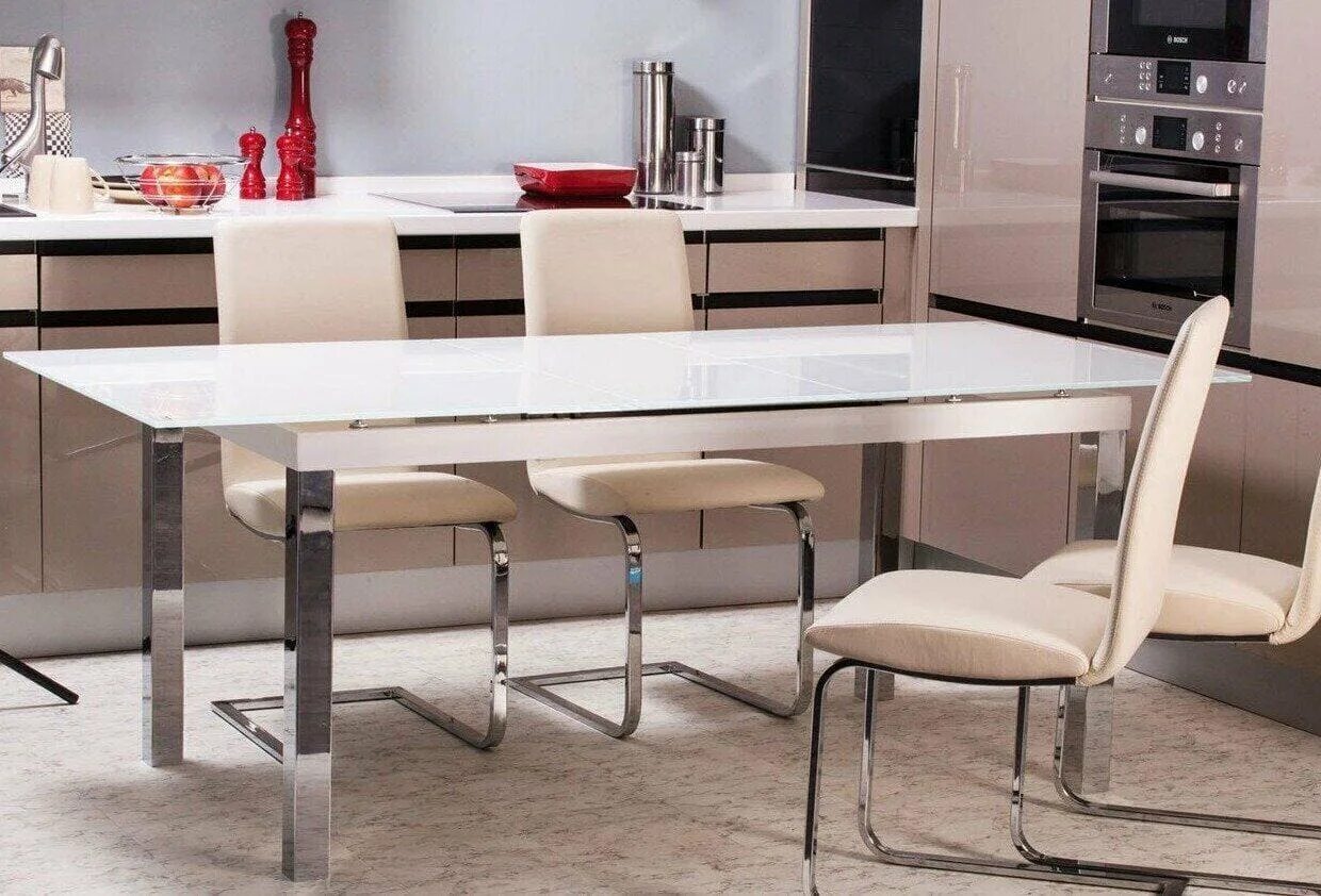 Кухонный стол большой фото Как выбрать обеденный стол и стулья по высоте: стандартные и нестандартные решен