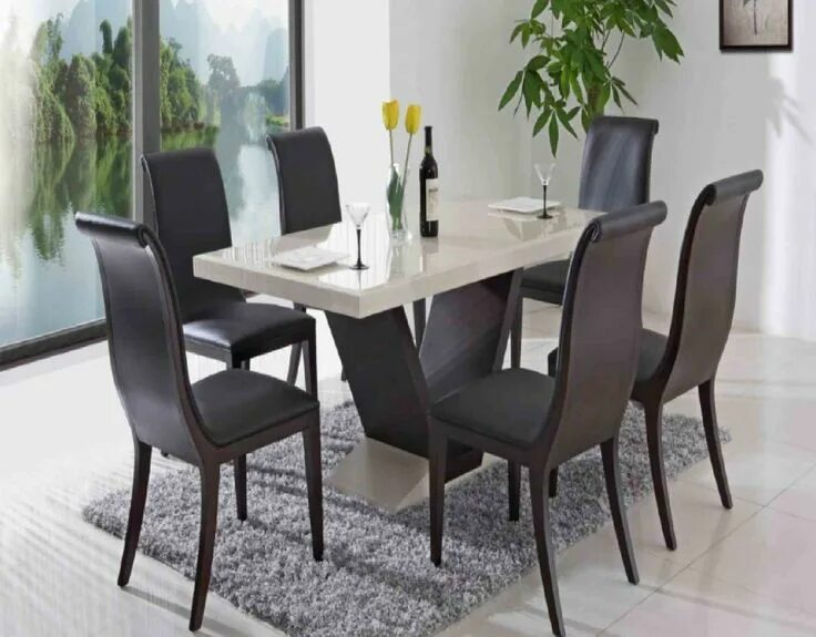 Кухонный стол и стулья 2024 фото Small Contemporary Dining Table and Chairs - Home Office Furniture Desk Check mo