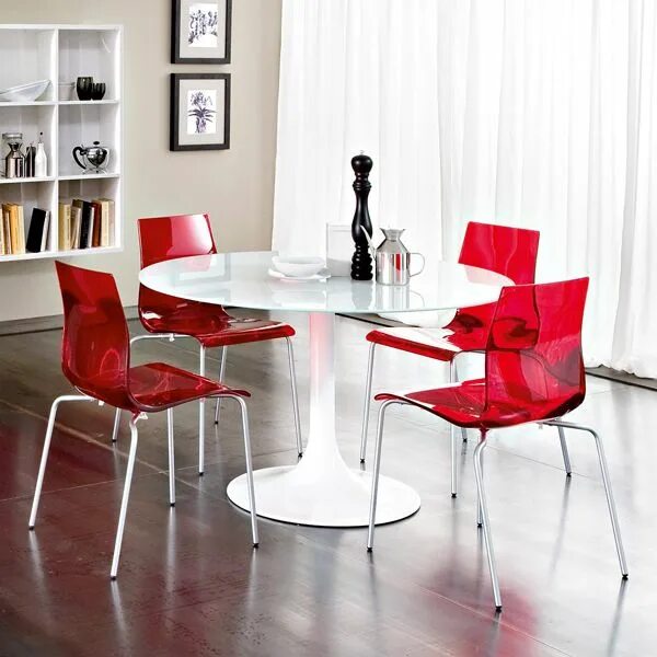 Кухонный стол и стулья 2024 фото DomItalia Gel-B Plastic Chair Contemporary Dining Room Furniture - Ultra Modern 