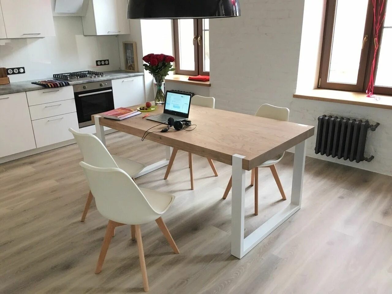 Кухонный стол лофт фото Купить деревянный стол в стиле LOFT в Украине Деревянный стол, Кухонные столы, С