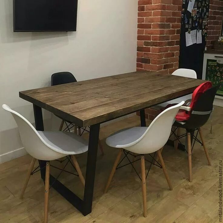 Кухонный стол лофт фото Стол обеденный лофт mod.2 в интернет-магазине на Ярмарке Мастеров Столы, Санкт-П