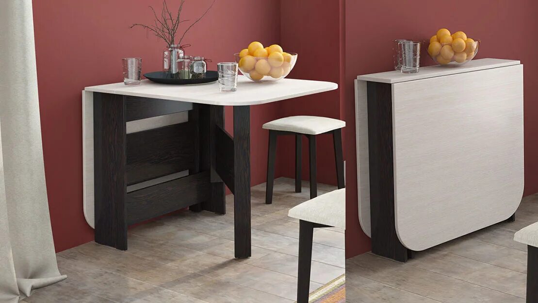 Кухонный стол небольшой фото Раскладной стол в интерьере кухни (фото)