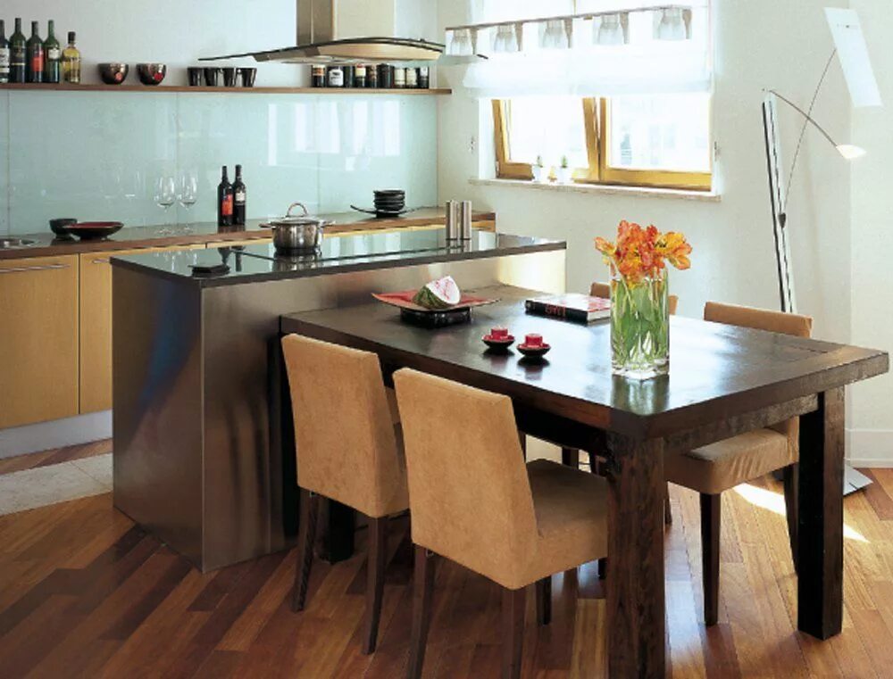 Кухонный стол остров фото Кухонный остров, Кухонные острова, Домашние кухни