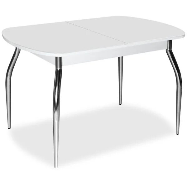 Кухонный стол раздвижной цена фото купить Стол обеденный FORMA LUX Раздвижной PALERMO 90 White_1301-006, 60х90х75 см - куп
