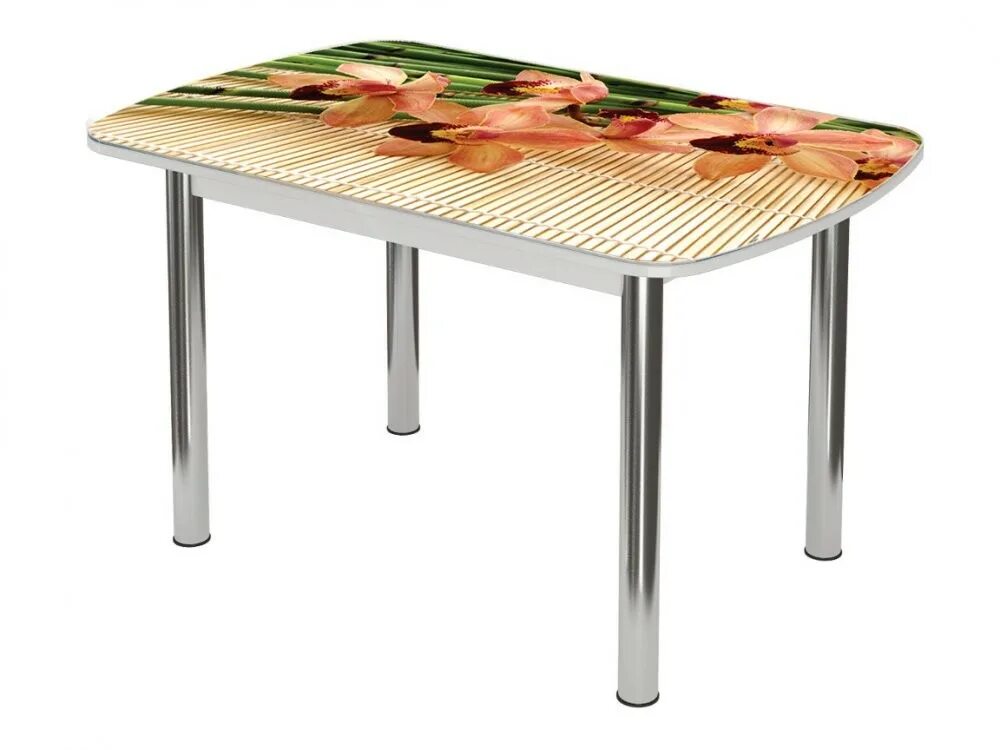 Кухонный стол раздвижной цена фото купить Стол обеденный Бостон Бамбук на опорах брифинг купить, цена в Екатеринбурге