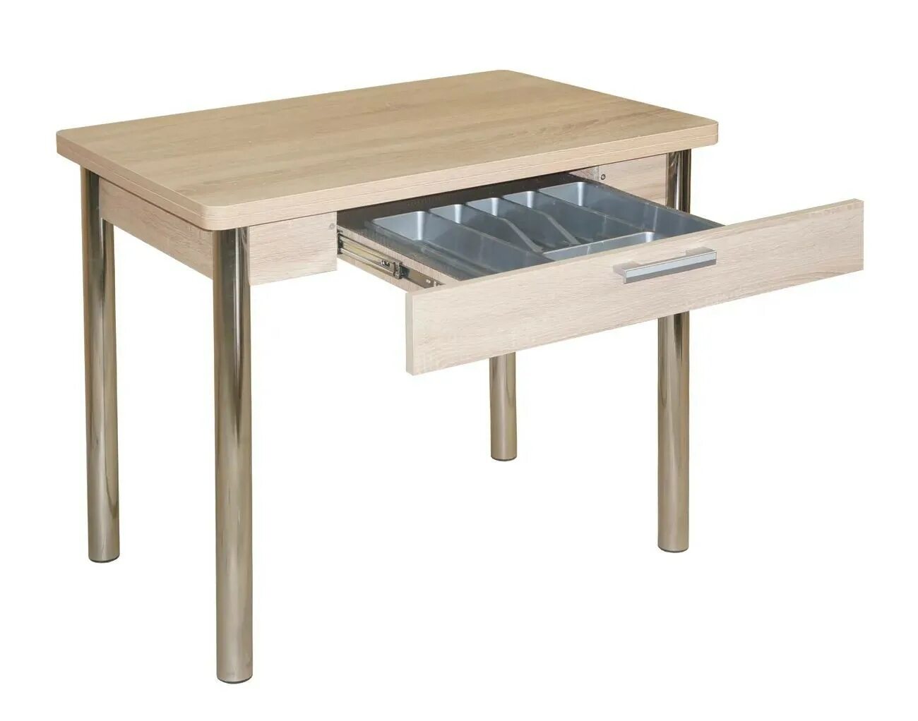 Кухонный стол с ящиком фото Купить Стол обеденный Смарт с ящиком и лотком - Интернет магазин "Цвет мебели" в
