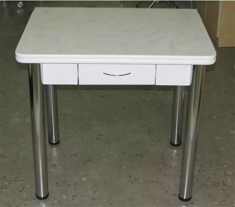 Кухонный стол с ящиком фото Стол раскладной Ломберный с ящиком ноги хром Столы огромный выбор приход через. 