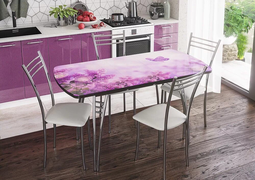 Кухонный стол самара на птичке фото цены Обеденная группа (раздвижной стол и стулья) - купить в Москве, низкие цены в инт