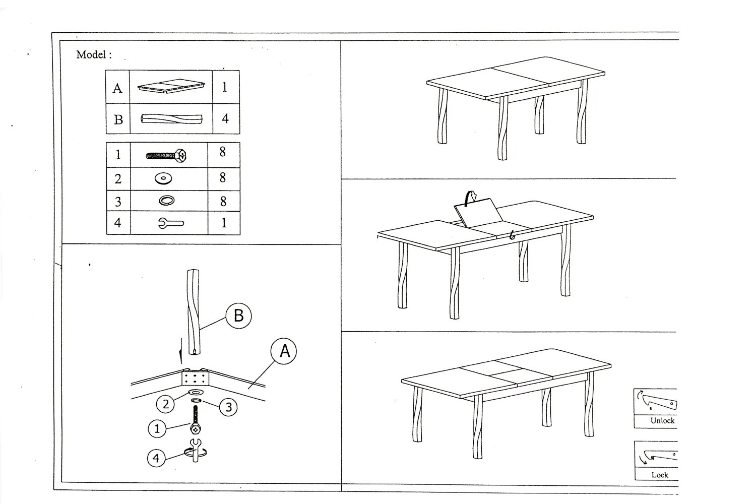 Кухонный стол сборка инструкция Стол раскладной Krono butter white по распродаже - купить в интернет-магазине в 