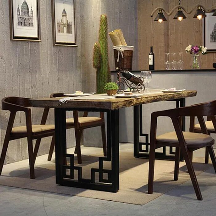 Кухонный стол со стульями в стиле лофт Стол обеденный в стиле Лофт GES-243 купить в интернет-магазине Laviani