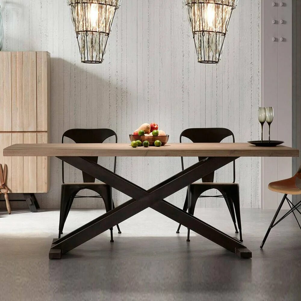 Кухонный стол со стульями в стиле лофт Стол обеденный в стиле Лофт GES-278 купить в интернет-магазине Laviani