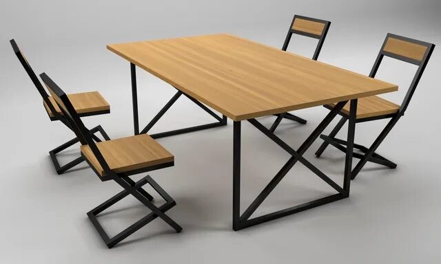 Кухонный стол со стульями в стиле лофт Комплекты мебели в стиле Лофт