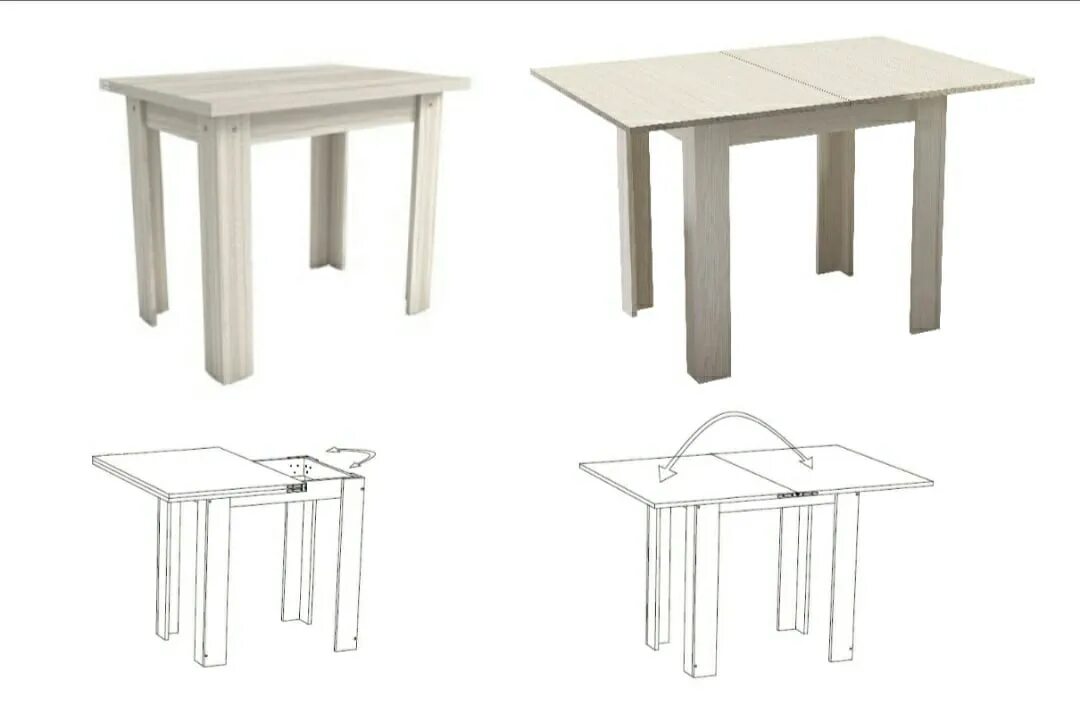 Кухонный стол светофор фото Стол кухонный раскладной (1300*850*760) - 2569,90 2021 Светофор ВКонтакте