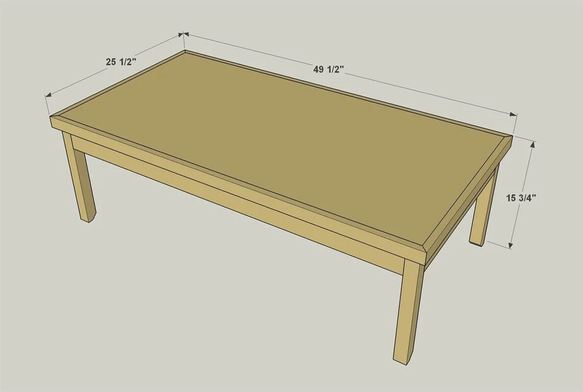 Кухонный стол своими руками фото чертежи Super-Simple Coffee Table Kreg Tool