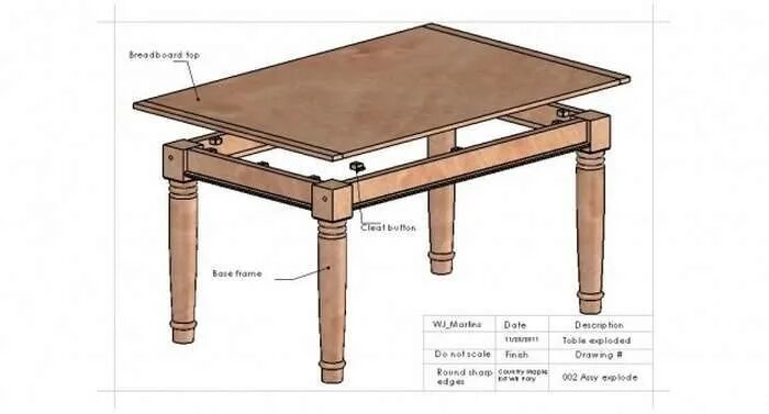Кухонный стол своими руками фото чертежи Толщина ножек для стола из дерева - Дом Мебели.ру