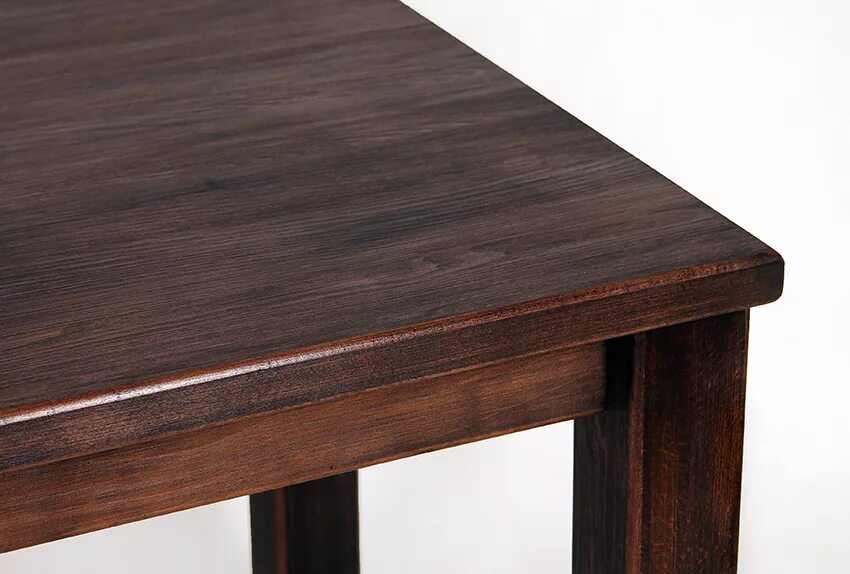 Кухонный стол темное дерево в интерьере Стол прямой из массива бука