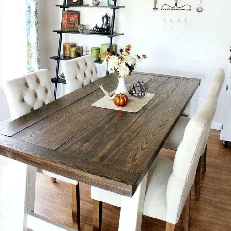 Кухонный стол темное дерево в интерьере 30 Best DIY Rustic Farmhouse Table Decoration Ideas Furniture Collections Farmho