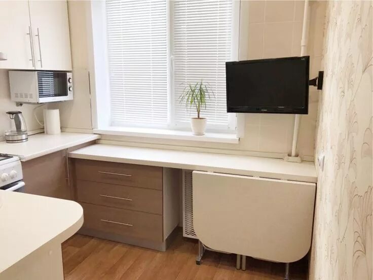 Кухонный стол в хрущевке фото Откидной столик Huse