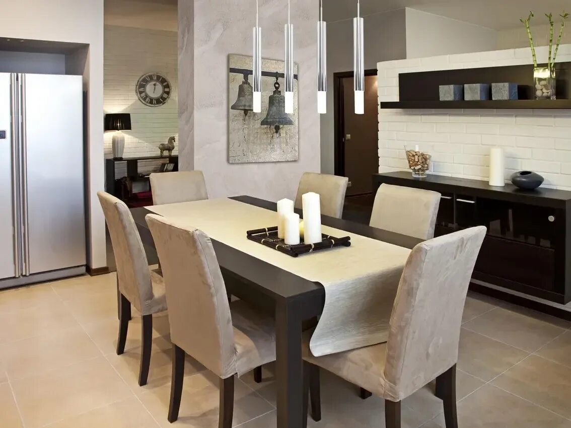 Кухонный стол в интерьере современной кухни Люстра Ракурс 738361 - купить по цене 6 590 ₽ в Москве в интернет-магазине ogogo