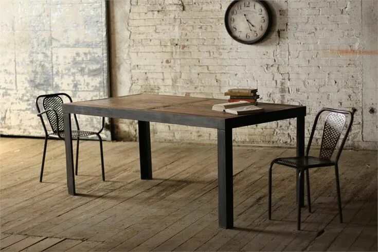 Кухонный стол в стиле лофт Retro Industrial Wood Table and Chairs