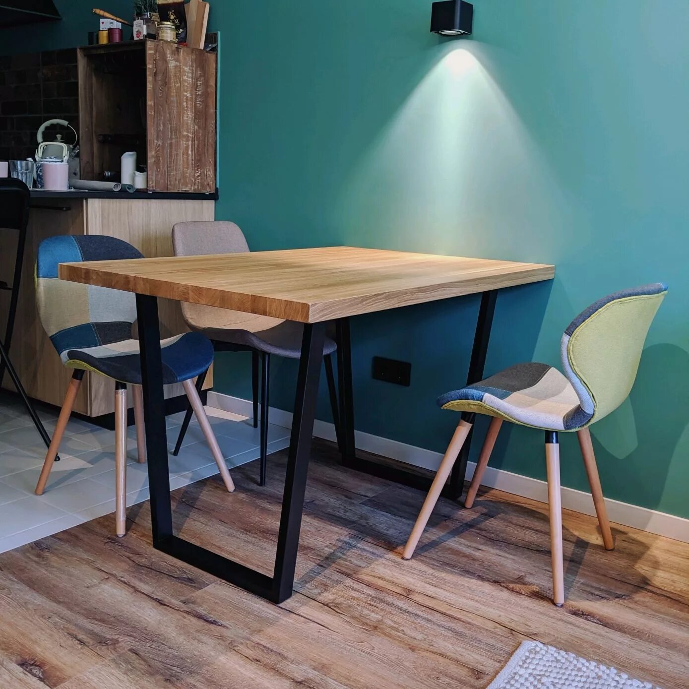 Кухонный стол в стиле лофт Дубовый кухонный стол в стиле лофт в интернет-магазине Ярмарка Мастеров по цене 