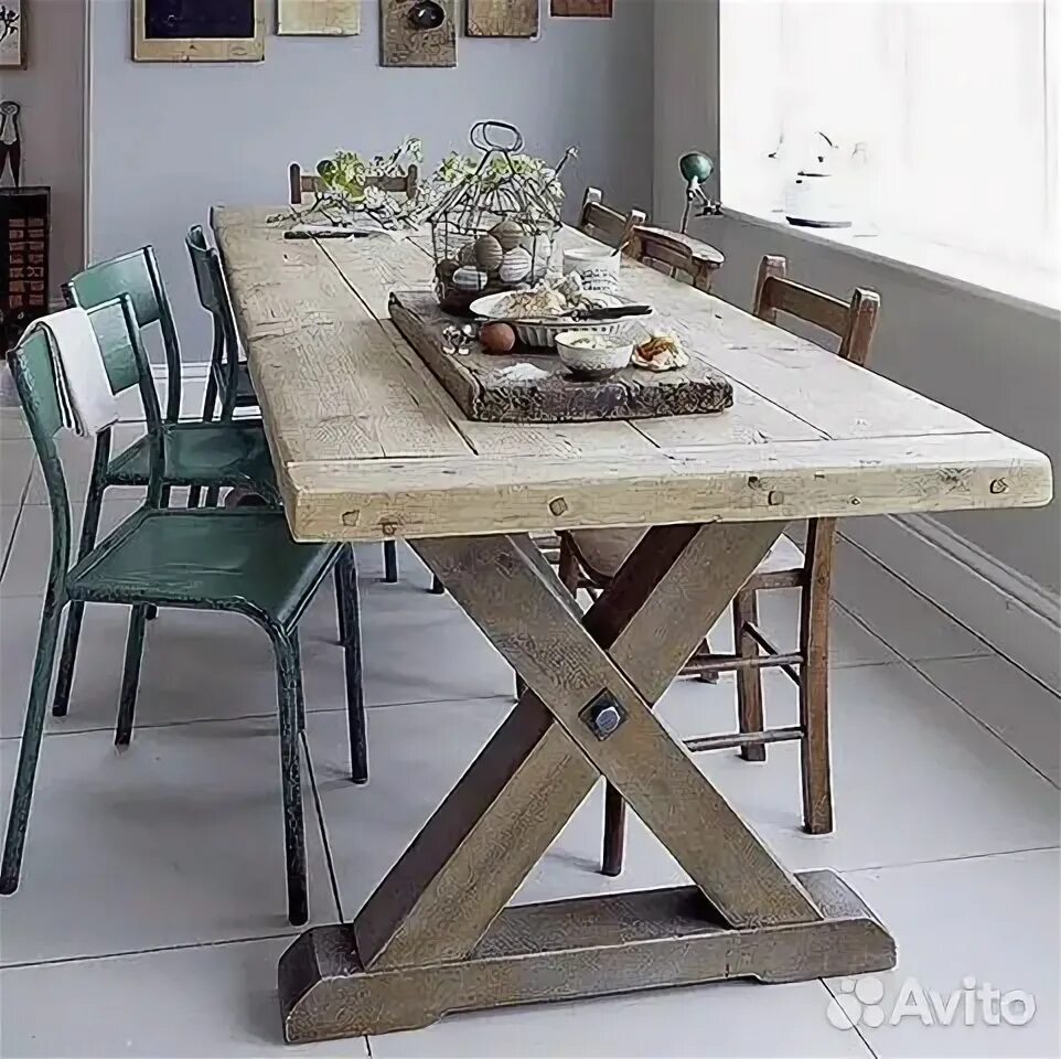 Кухонный стол в стиле лофт своими руками Стол обеденный ручной работы из дерева купить в Краснодаре Товары для дома и дач