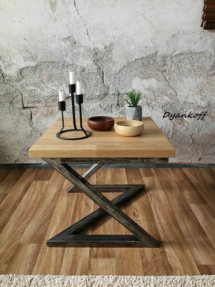Кухонный стол в стиле лофт своими руками Handmade coffee table, end table, lamp table, couch table, occasional table, ind