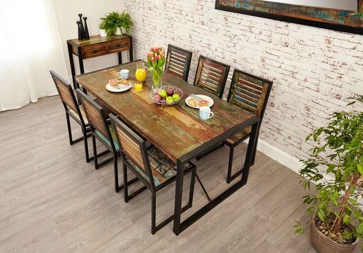Кухонный стол в стиле лофт своими руками Urban Chic Dining Table Large Dining table, Large dining table, Antique dining c