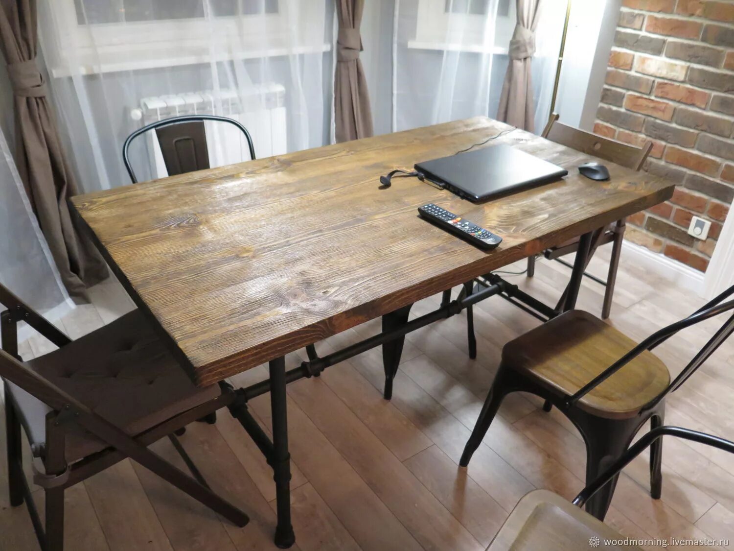 Кухонный стол в стиле лофт своими руками Стол обеденный в стиле лофт в интернет-магазине Ярмарка Мастеров по цене 34000 ₽