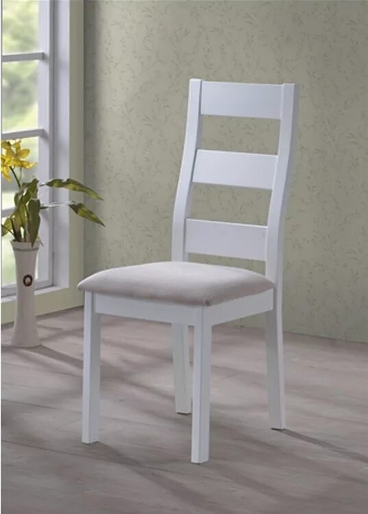 Кухонный стул со спинкой фото Стул 2443-2 CF-Biscuit (белый пегмент): купить недорого в интернет-магазине "Ваш