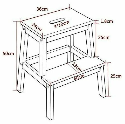 Кухонный своими руками из дерева чертежи Обзоры модели Табурет стремянка лестница деревянная подставка на Яндекс.Маркете
