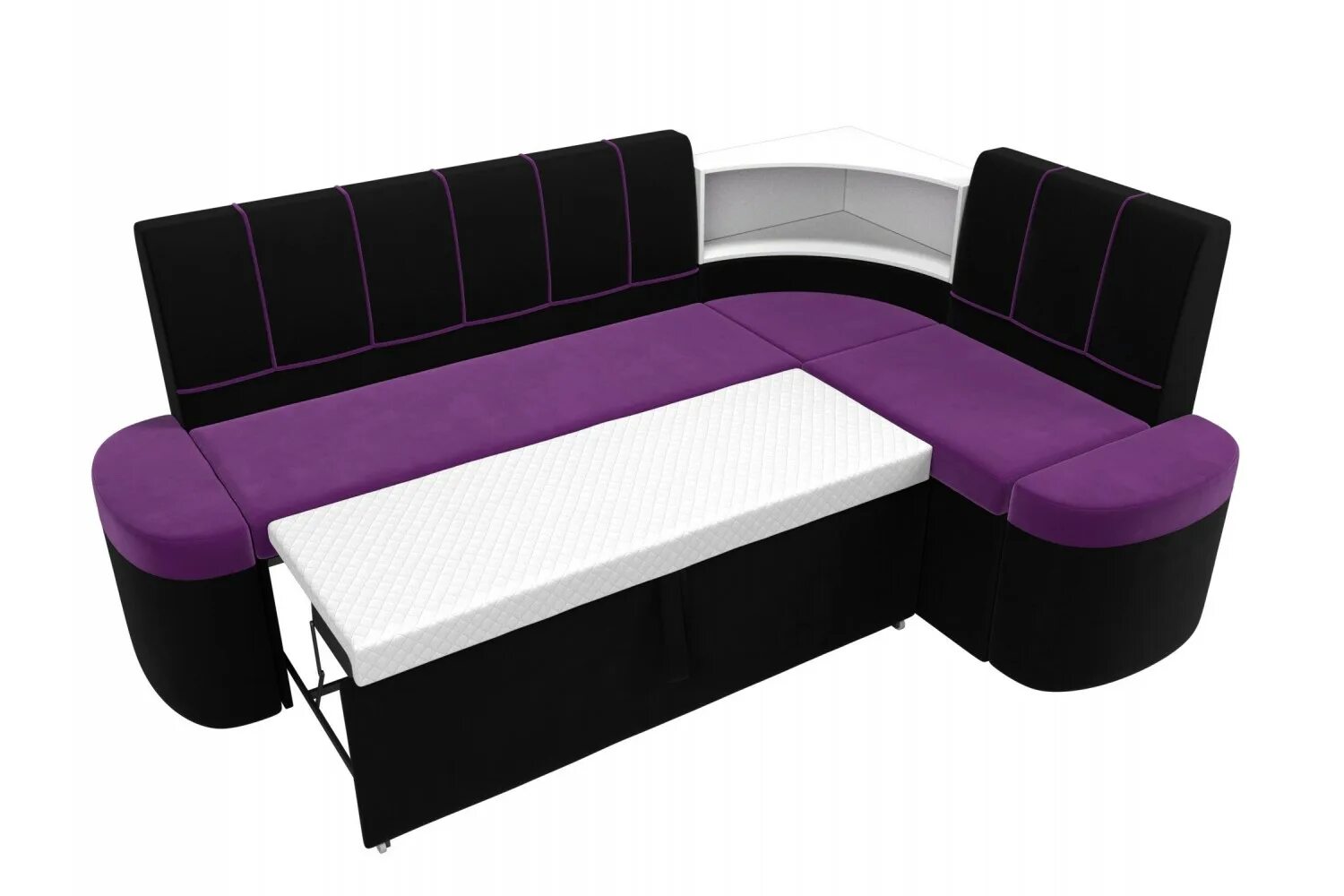 Кухонный угловые диваны фото Кухонный угловой диван Тефида правый угол фиолетовый - купить в Москве по цене 3