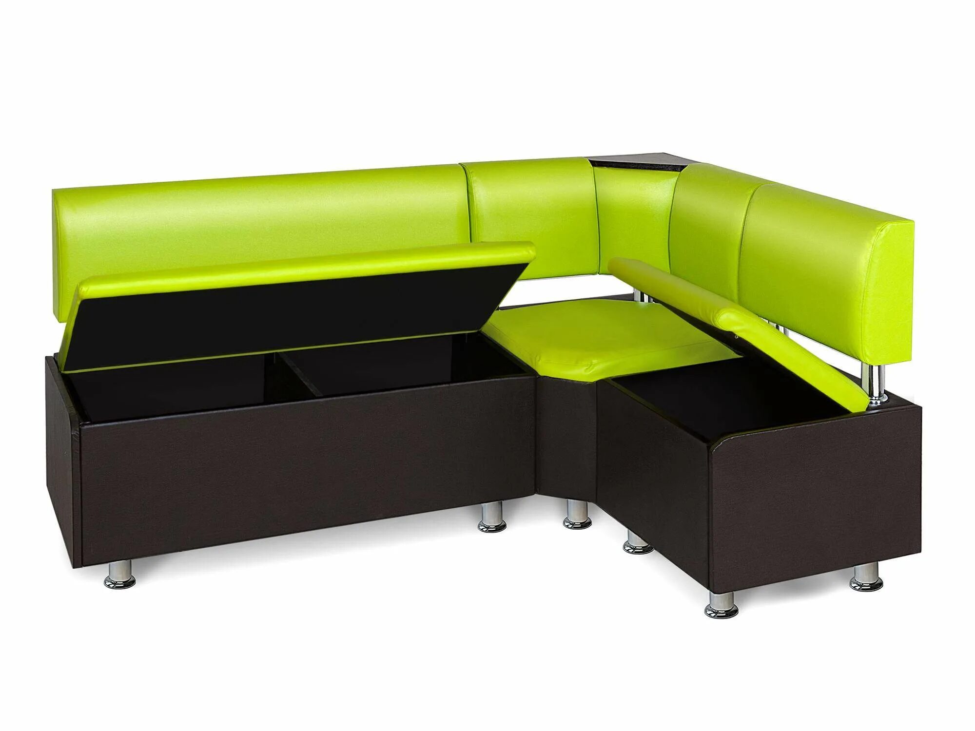 Кухонный угловые диваны фото Кухонный уголок Триумф 164х83х54 Фанера, Массив сосны Россия Зеленый арт. 100090