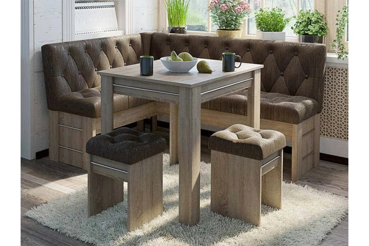 Кухонный уголок для кухни фото Кухонный уголок Парма 10028027 купить с доставкой в Санкт-Петербурге, цена 19 00